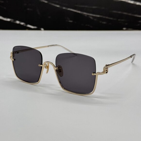 NEW GG1279S 001 GUCCI GOLD/GREY WOMEN GUCCI SUNGLASSES main image 9